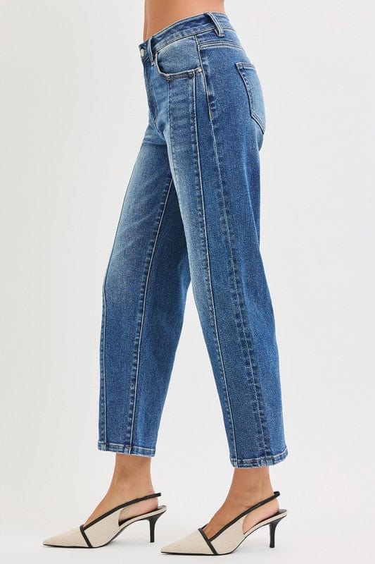 High Rise Crop Straight Leg Jeans High Rise Crop Straight Leg Jeans Risen Jeans