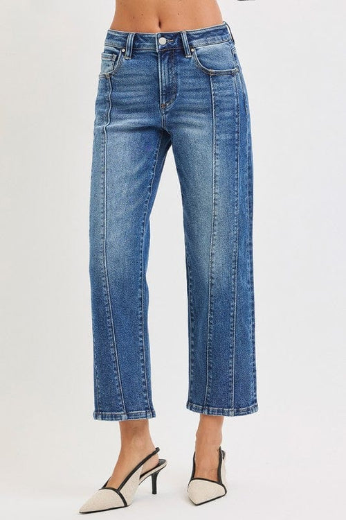 High Rise Crop Straight Leg Jeans High Rise Crop Straight Leg Jeans Risen Jeans