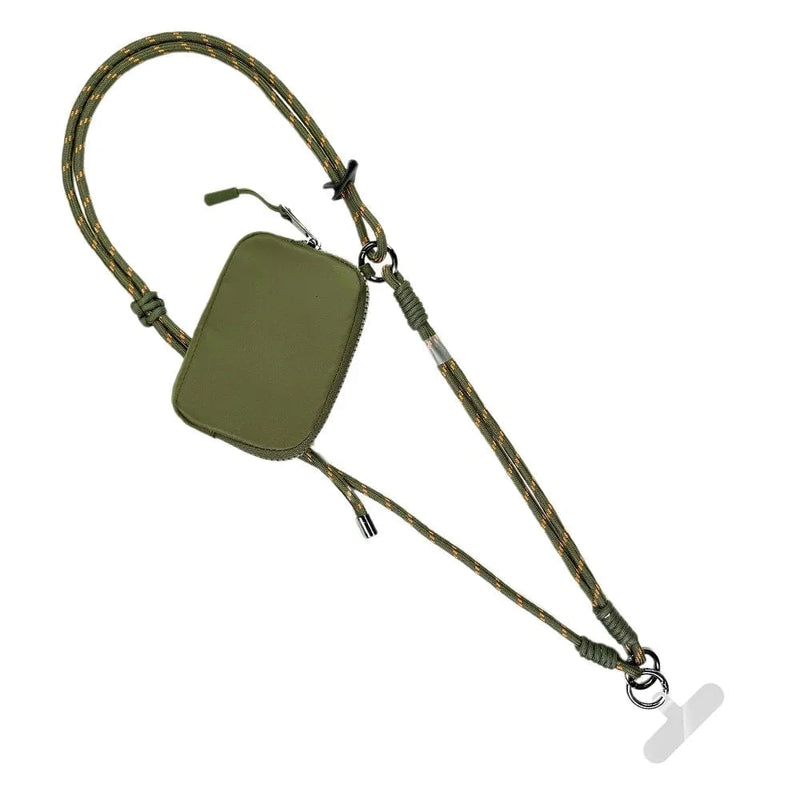 Active Crossbody w/ RFID Pouch Twin Rope Active Crossbody w/ RFID Pouch Twin Rope Save The Girls Olive Green