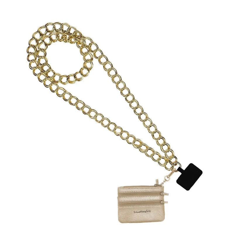 Clip & Go Double Link Chain w/ Pouch Clip & Go Double Link Chain w/ Pouch Save The Girls Gold