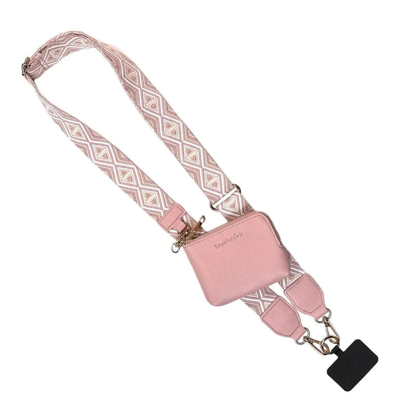 Clip & Go Strap w/ RFID Pouch Diamond Pattern Clip & Go Strap w/ RFID Pouch Diamond Pattern Save The Girls Light Pink