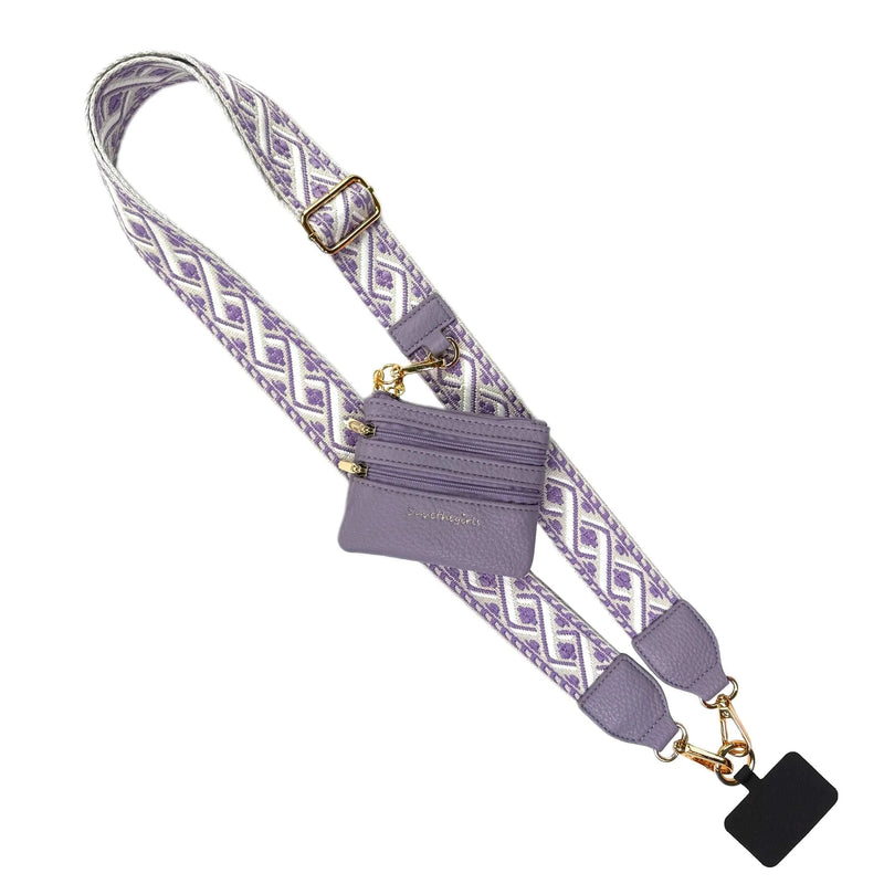Clip & Go Strap w/ Zippered Pouch XOXO Clip & Go Strap w/ Zippered Pouch XOXO Save The Girls Lavender