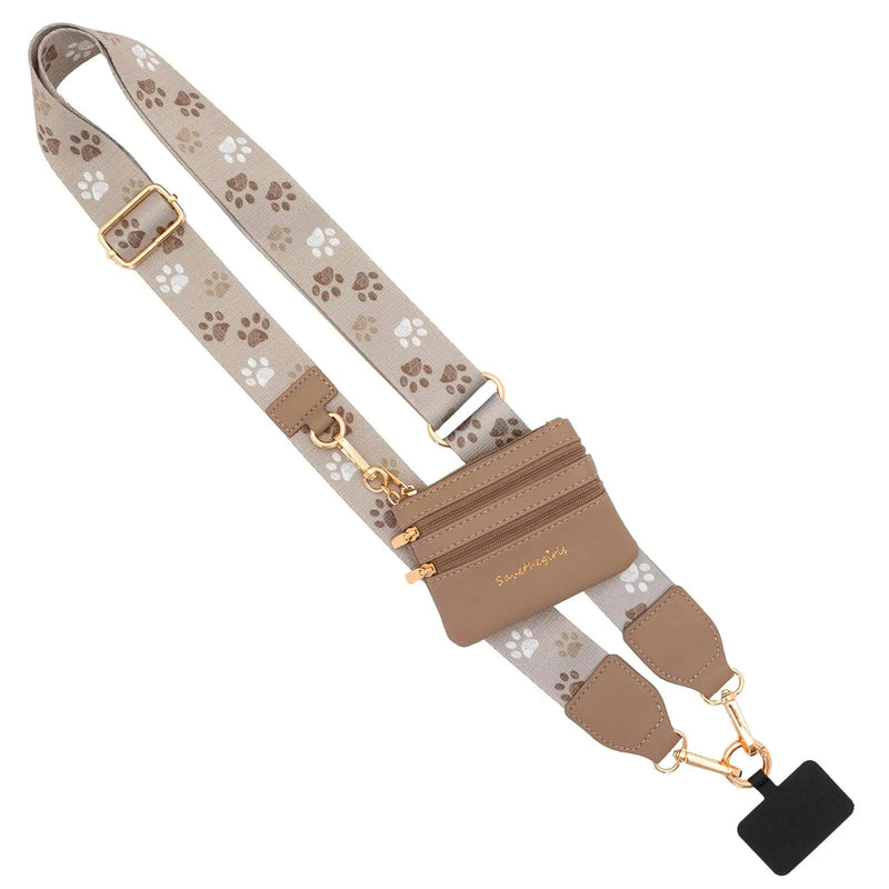 Clip & Go Strap with Pouch - Paw Tracks Clip & Go Strap with Pouch - Paw Tracks Save The Girls Khaki