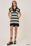 Striped Johnny Collar Mini Dress Striped Johnny Collar Mini Dress Umgee