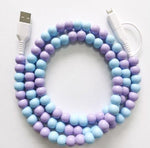 Beaded 2 in 1 Phone Charger Beaded 2 in 1 Phone Charger vendor-unknown Lavender/Blue