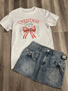 Christmas Girly Coquette Bow Tee Christmas Girly Coquette Bow Tee vendor-unknown