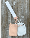 Dual Pouch Wristlet Dual Pouch Wristlet vendor-unknown Peach/White