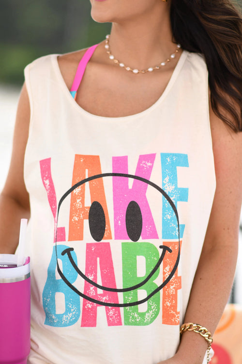 Lake Babe Smiley Tank Lake Babe Smiley Tank vendor-unknown