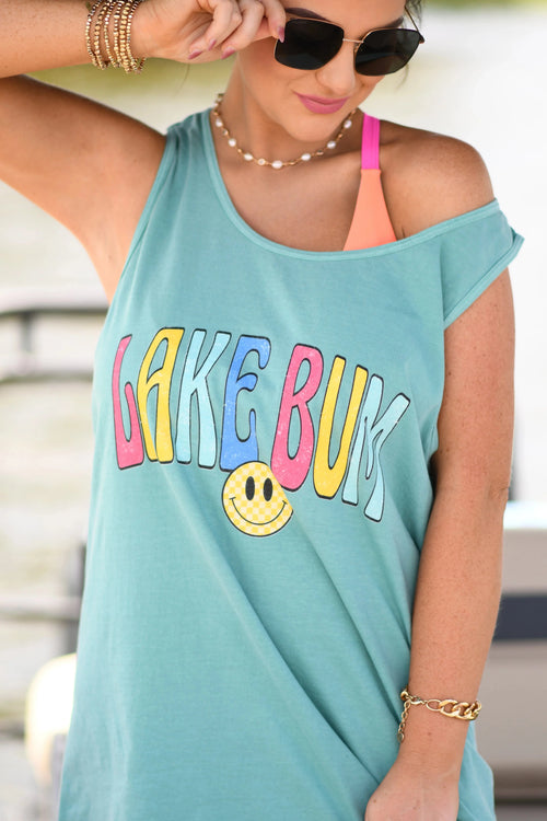 Lake Bum Smiley Tank Top Lake Bum Smiley Tank Top vendor-unknown