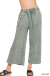 Ash Jade Acid Wash Fleece Palazzo Sweatpants Ash Jade Acid Wash Fleece Palazzo Sweatpants Zenana