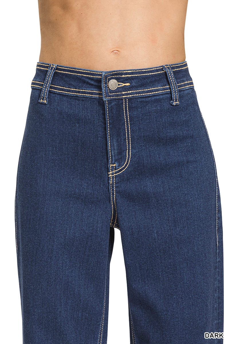 Dark Straight Leg Denim Jeans Dark Straight Leg Denim Jeans Zenana