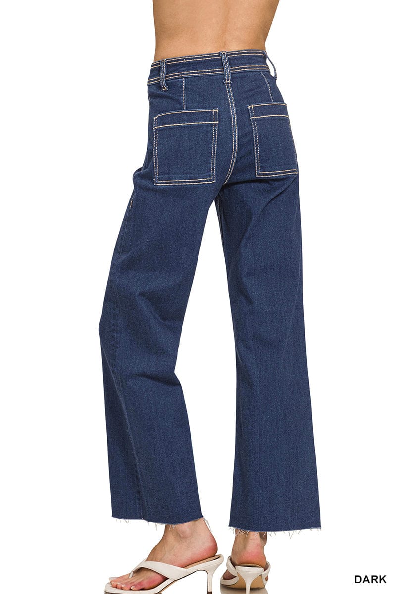 Dark Straight Leg Denim Jeans Dark Straight Leg Denim Jeans Zenana