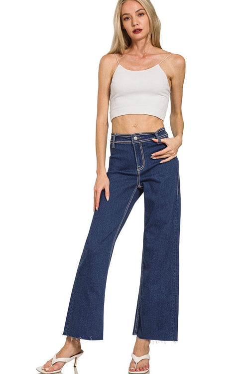 Dark Straight Leg Denim Jeans Dark Straight Leg Denim Jeans Zenana