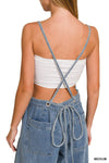 Denim Medium Washed Wide Leg Overalls Denim Medium Washed Wide Leg Overalls Zenana
