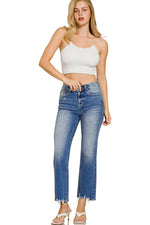 Distressed Hem Denim Jeans Distressed Hem Denim Jeans Zenana