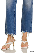 Distressed Hem Denim Jeans Distressed Hem Denim Jeans Zenana