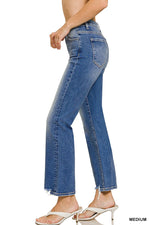 Distressed Hem Denim Jeans Distressed Hem Denim Jeans Zenana