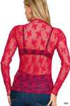 Lace Long Sleeve Layering Top Lace Long Sleeve Layering Top Zenana