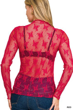 Lace Long Sleeve Layering Top Lace Long Sleeve Layering Top Zenana