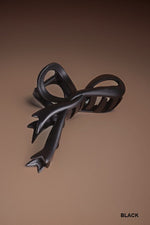 LARGE RIBBON BOW MATTE FINISH HAIR CLAW CLIPS Zenana