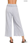 Light Grey Acid Wash Fleece Palazzo Sweatpants Light Grey Acid Wash Fleece Palazzo Sweatpants Zenana