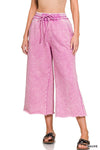Mauve Acid Wash Fleece Palazzo Sweatpants Mauve Acid Wash Fleece Palazzo Sweatpants Zenana