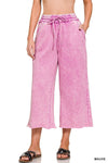 Mauve Acid Wash Fleece Palazzo Sweatpants Mauve Acid Wash Fleece Palazzo Sweatpants Zenana