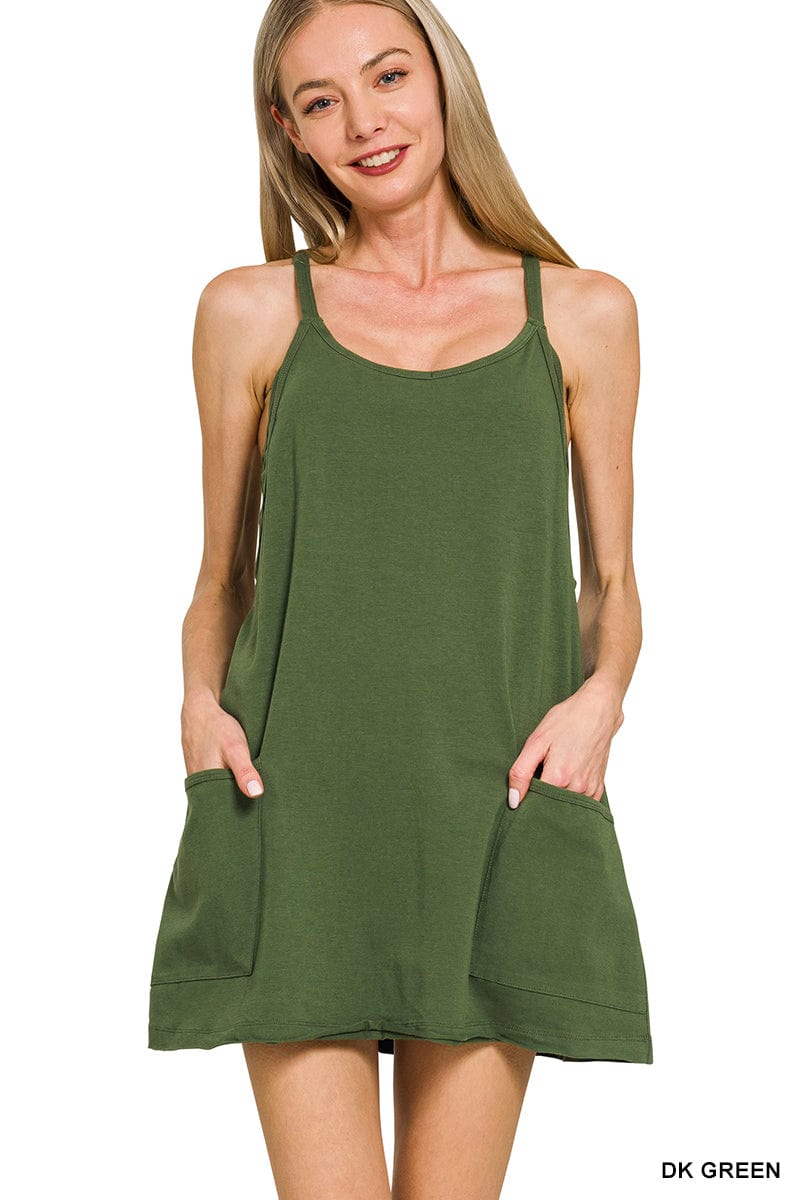 Mini Dress With Built-in Romper Liner Mini Dress With Built-in Romper Liner Zenana