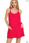 Mini Dress With Built-in Romper Liner Mini Dress With Built-in Romper Liner Zenana Ruby / Small