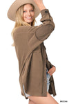Oversized Basic Fleece Shacket Oversized Basic Fleece Shacket Zenana
