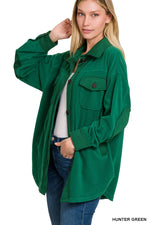 Oversized Basic Fleece Shacket Oversized Basic Fleece Shacket Zenana