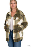 Plaid Fleece Shacket Plaid Fleece Shacket Zenana