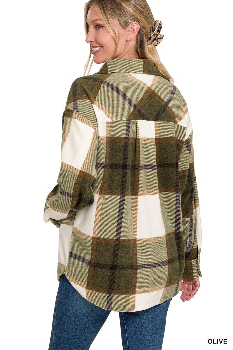 Plaid Fleece Shacket Plaid Fleece Shacket Zenana