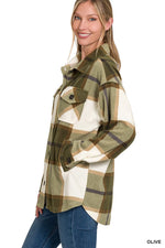 Plaid Fleece Shacket Plaid Fleece Shacket Zenana