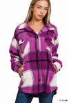 Plaid Fleece Shacket Plaid Fleece Shacket Zenana