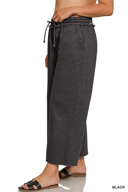 Plus Acid Wash Fleece Palazzo Sweatpants Plus Acid Wash Fleece Palazzo Sweatpants Zenana