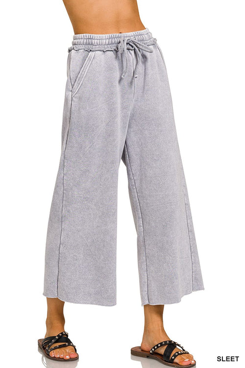 Sleet Acid Wash Fleece Palazzo Sweatpants Sleet Acid Wash Fleece Palazzo Sweatpants Zenana
