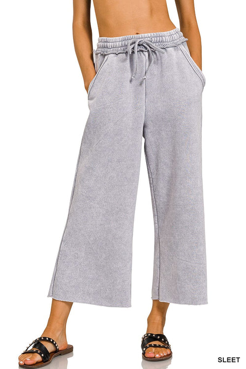 Sleet Acid Wash Fleece Palazzo Sweatpants Sleet Acid Wash Fleece Palazzo Sweatpants Zenana