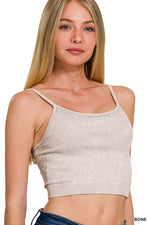 Stone Washed Ribbed Seamless Tank Top Stone Washed Ribbed Seamless Tank Top Zenana