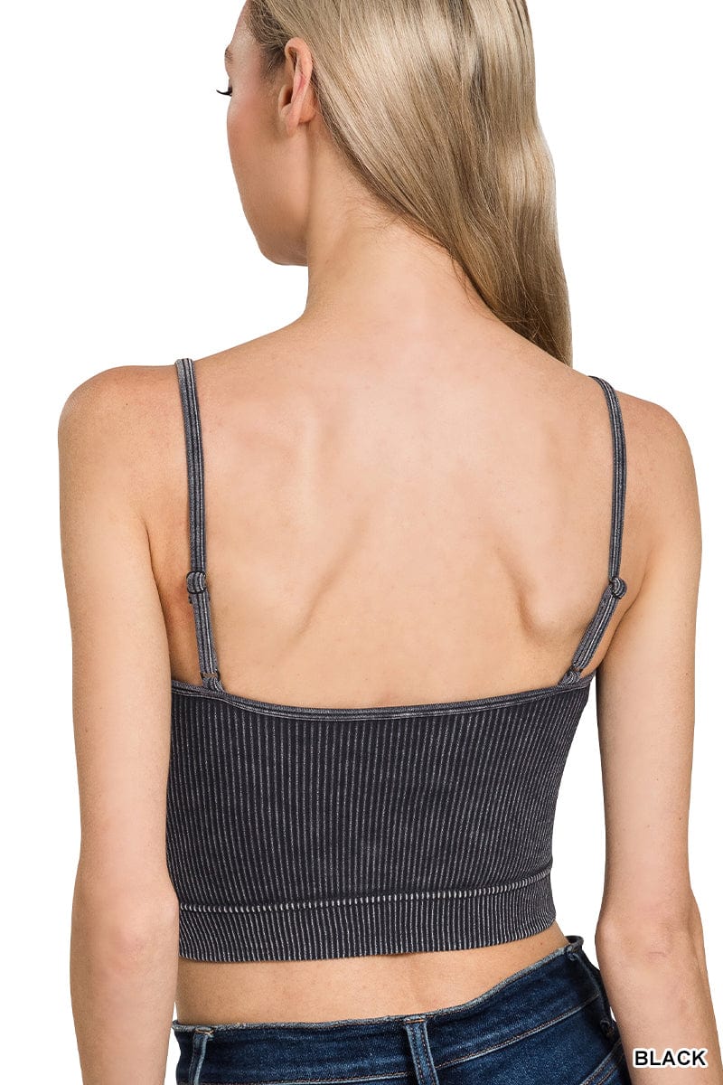 Stone Washed Ribbed Seamless Tank Top Stone Washed Ribbed Seamless Tank Top Zenana