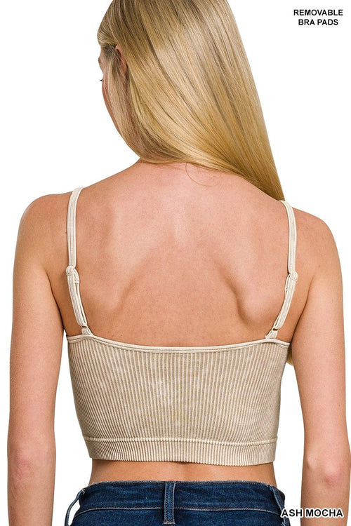 Stone Washed Ribbed Seamless Tank Top Stone Washed Ribbed Seamless Tank Top Zenana