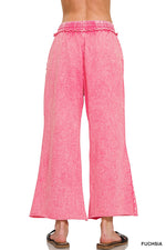 Washed French Terry Palazzo Sweatpants Washed French Terry Palazzo Sweatpants Zenana