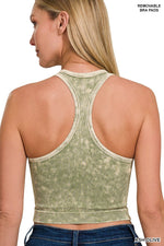 Washed Ribbed Seamless Cropped Top Washed Ribbed Seamless Cropped Top Zenana