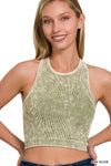 Washed Ribbed Seamless Cropped Top Washed Ribbed Seamless Cropped Top Zenana