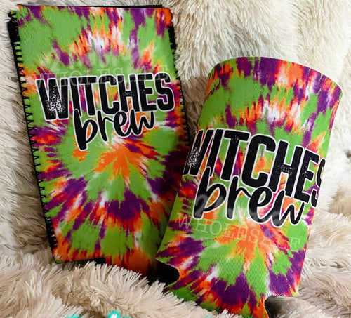 Witches Brew Tie Dye Koozie 2 Moons Can Cooler
