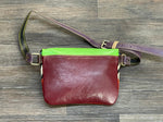 Romy Leather Fanny Pack - Red Multi Zebra Print Folklore Couture Handbags