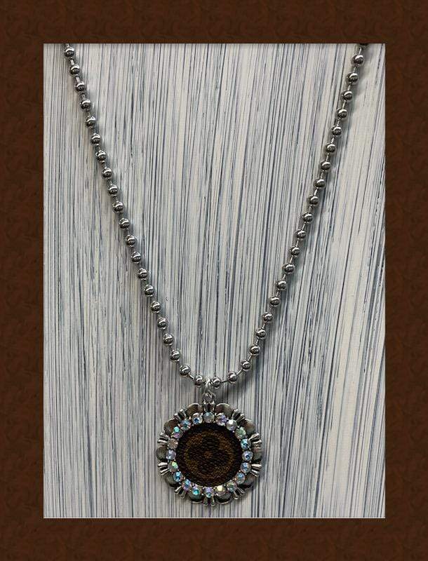 Designer AB Crystal Round Pendant Necklace Gypsy South Necklaces