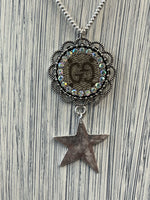 GG or LV Silver Star Necklace Gypsy South Necklaces