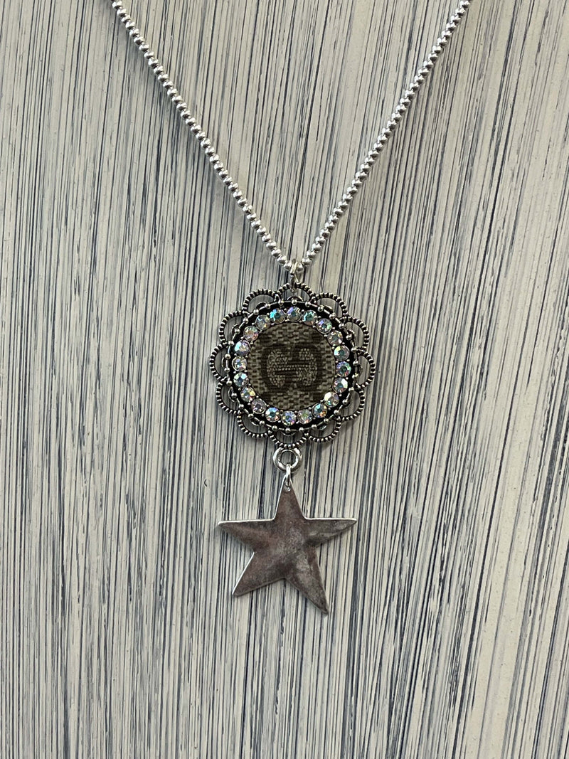 GG or LV Silver Star Necklace Gypsy South Necklaces