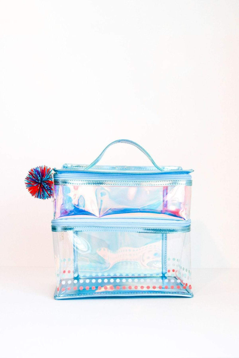 Blue Iridescent Two Compartment Lunch Box Jadelynn Brooke Lunch Box